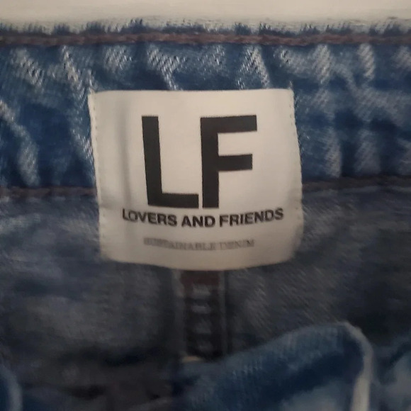 LOVERS AND FRIENDS CHECKERED DISTRESSED JEANS, SIZE 24 - Picture 6 of 7